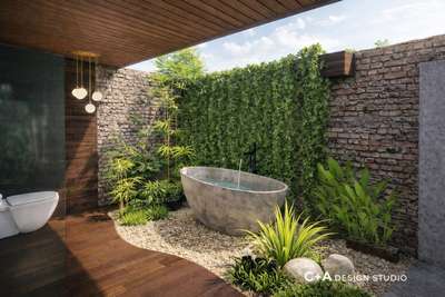 Outdoor bathroom proposal for resort ✨🪬
#BathroomDesigns 
#outdoorplant 
#outdoorbathroom
#openbathroom 
#LandscapeDesign