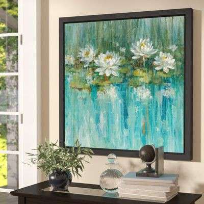 4'×4' lotus painting acrylic colour