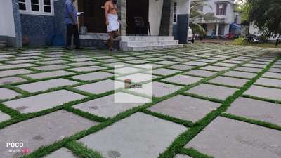 new finished.... ✨️✨️
 #Landscape #stonelaying  #BangaloreStone  #naturalstonepaverwithgrasses