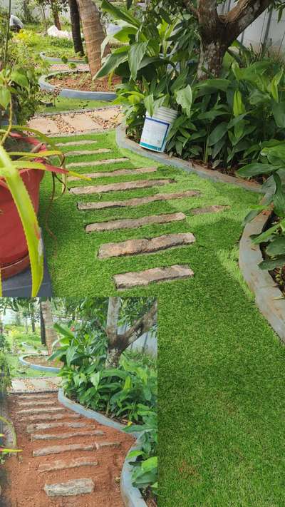 Welspun artificial grass garden work