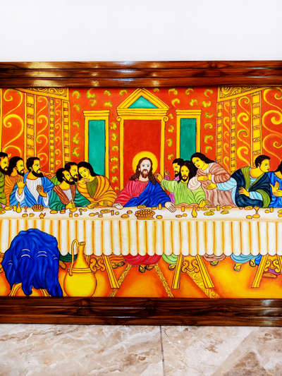 last supper 
mural painting 
 #jesus  #lastsupper  #WallDecors  #interor  #WallPainting  #muralpainting  #murals  #keralamuralpainting