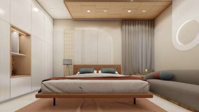 Modern bedroom 
.
.
 .
.
.
.
.
.
. #MasterBedroom  #InteriorDesigner  #FalseCeiling  #Modularfurniture  #modernminimalism  #ContemporaryHouse  #KingsizeBedroom  #BedroomIdeas  #WALL_PANELLING #CelingLights  #InteriorDesigner