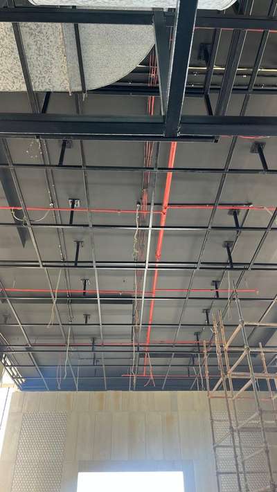 Experience centre on colour theme done floor and wall designing by us #commercial_building  #Designs