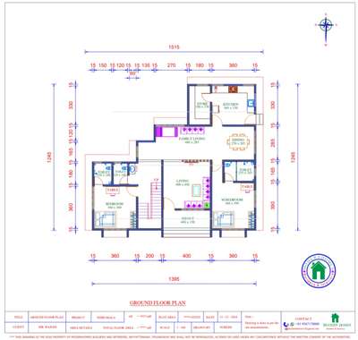 11 Cent വസ്തുവിൽ 4 BHK സൗകര്യമുള്ള 2310 sqft വിസ്തീർണ്ണത്തിൽ പടിഞ്ഞത് ദർശനത്തിലുള്ള വീടിൻ്റെ പ്ലാൻ