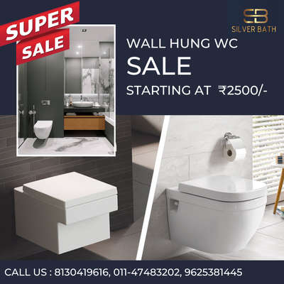 ✨️SALE SALE SALE ✨️🤩
SILVER BATH is back with exciting offers on sanitaryware and bath fittings
Now get ❗️
👉ONE PIECE CLOSET STARTING AT JUST ₹2550/-
👉WALL HUNG CLOSET STARTING AT JUST ₹2500/-
👉WASHBASINS ALL KINDS STARING AT JUST 1099/-

Call us at 011-47483202, 8130419616, 9625381445 
Or visit our store now ❗️
.
.
.
#sale #offers #trends #sanitaryware #chinaware #watercloset #wc #silverbath #followforfollow #likeforlike #instalikes #instagram #follow #saleislive #bigbilliondays