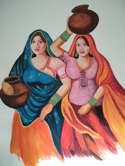 This is my another Wall Painting, medium - Artist Acrylic, 2/1 meter size 
 mob 9605910454
