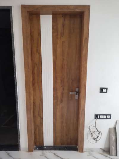 wooden door with laminated