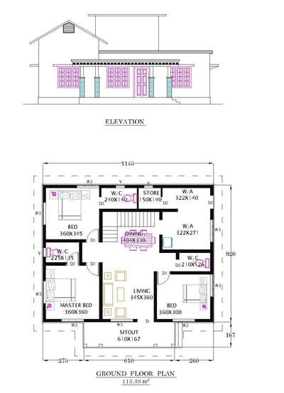 # #1237  Square feet plan  # #