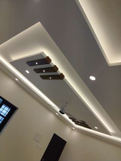 "Ceiling goals achieved! 🌟 Our latest gypsum ceiling work adds elegance and sophistication to this space. 
#GypsumCeiling #InteriorDesign #HomeImprovement #CeilingDesign"