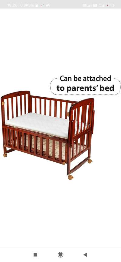 baby cot side open to master bed