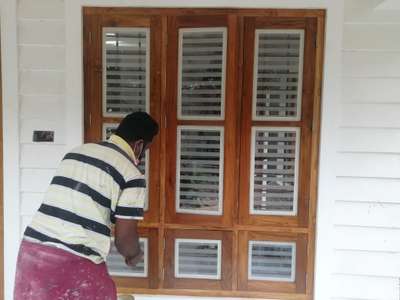 Teak polishing work on going