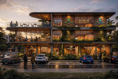 An earthy pause in the heart of Mananthavadi, Wayanad.

This commercial space is designed with a grounded minimal tone — where mud-plastered walls hold warmth, concrete-finished pillars stand in quiet strength, and glass openings invite light to travel softly through the interiors. Warm ambient lighting settles gently on textured surfaces, while lush green plants blur the boundary between built and natural.

The material palette remains honest and tactile. No excess. No distraction.
Just raw textures, filtered light, and a calm spatial rhythm that lets the space breathe.

A commercial environment rooted in the landscape of Wayanad — subtle, sustainable, and serene.

#WayanadArchitecture
#Mananthavady
#KeralaCommercial
#KeralaArchitecture
#EarthyInteriors
#MudPlaster
#ExposedConcrete
#MinimalCommercial
#SustainableDesign
#GreenArchitecture
#BiophilicDesign
#WarmInteriors
#CommercialDesignIndia
#IndianArchitects
#NatureInspiredDesign
#SlowDesign
#ContemporaryKerala
#KoloApp