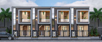 15x60 west facing g+1 four units, under construction, ready for sale, located at Niwaru Road, Jaipur, Rajasthan #3d  #3Delevation  #ElevationDesign