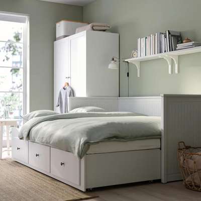 multywood and wood mix bedset, wardrobe