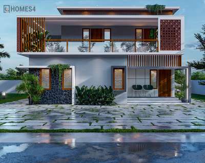 client name: Baburaj                   place: Ottapalam                               Sqft- 2150                                       4-BHK                                         #HouseDesigns #3d  #3DPlans  #ElevationDesign  #HouseConstruction #4BHKPlans