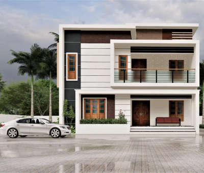 Elevation Model for Client Mr.Sidheek, Manacaud, Trivandrum.  #ElevationHome  #exteriordesigns  #ElevationDesign  #exterior3D   #ContemporaryDesigns   #ContemporaryHouse