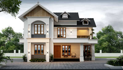 #ElevationHome  #colonialvilladesign  #fusion  #uropean  #Palakkad