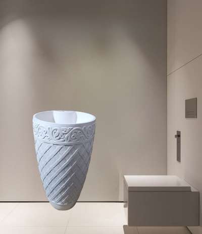 stone wash basin manmade  #pedestral basin  #verronwashbasin  #suryaverron  #HomeDecor  #artbasin  #designerwashbasin