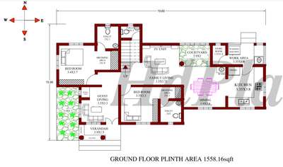 1500sqft nalukettu house plan #courtyard   #courtyardhouse  #Nalukettu  #nalukett  #1500sqftHouse  #1500sqft  #nalukettuveedu  #nalukettuarchitecturestyle 
 #courtyard  #courtyarddesign  #houseplan