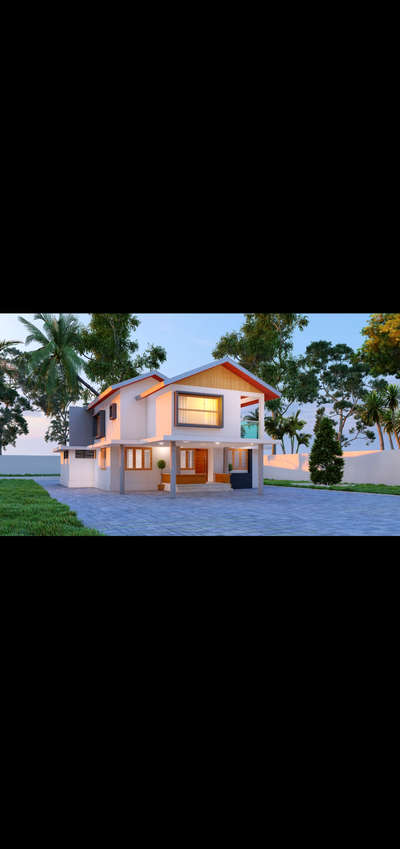 #exterior_Work #exteriordesigns #3d #3delevations #3Dexterior #keralastyle #Kozhikode