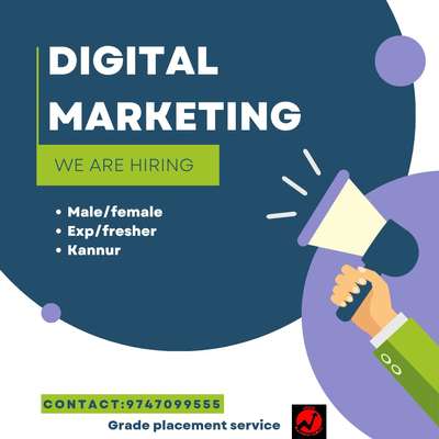 URGENT VACANCIES

📍DIGITAL MARKETING
Exp
Male/ female
Kannur 

📍BILLING
Male/Female
Exp/Fresher 
Kannur

📍AREA SALES EXECUTIVE
M
Exp
Kannur/Calicut

📍MARKETING EXECUTIVE
Male
Exp/fresher
Kannur

📍SHOWROOM SALES
Male/Female
Kannur/Kasargod

📍TELECALLER
Female 
Fresher
Kannur

📍SALES PROMOTION
Exp
Kannur

📍COLLECTION EXECUTIVE
Male
Kannur

📍GRAPHIC DESIGNER
Male/female
Exp/Fresher 
Kannur/Thalassery 

📍SITE SUPERVISOR
Male
Civil
Exp/ Fresher 
Kannur/Thalassery 

Call us for more details
9747099555
9895888813

JOIN OUR GROUP
https://chat.whatsapp.com/LWBt9RD01A59l88StKPcED