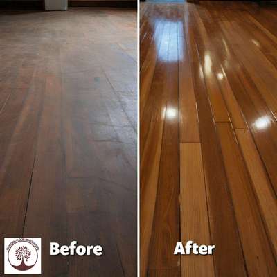 Before and after Pictures of wooden floor Sanding and polishing work.  #WoodenFlooring  #woodenflooraccessories  #wood_polishing  #Refinishing  #woodenfloors