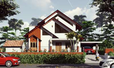 Kerala style modern house 🏡 
 #KeralaStyleHouse  #keralastyle  #moderndesign  #modernhousedesigns  #modernhouse  #modernarchitecturedesign  #kerala_architecture  #Architect  #HouseDesigns  #RoofingDesigns  #RoofingIdeas  #white_colour_house  #white  #cladding