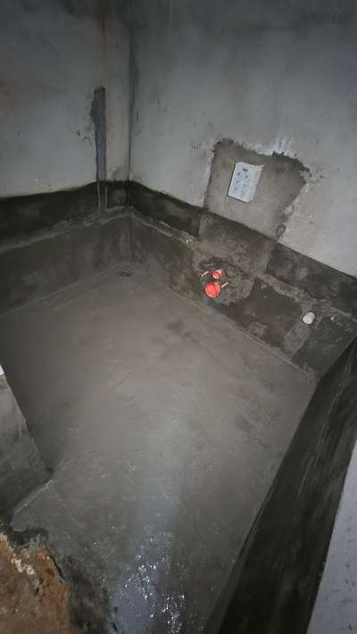 Toilet WaterProofing with Kerakoll Aquastop flex. #WaterProofings #toiletwaterproofing