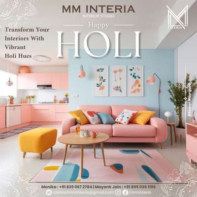 May the colors of Holi fill your home with joy, laughter, and vibrant energy!
Wishing you and your loved ones a very happy and colorful Holi from all of us at *MM INTERIA*. 🎨🏡 #HappyHoli #MMInteria #ColorfulCelebrations

Contact us now!
+918290672784, 8950361198

*Google:* https://g.co/kgs/JzqPD1
*Instagram:* https://instagram.com/mminteria?igshid=OGQ5ZDc2ODk2ZA==
*Facebook:* https://www.facebook.com/profile.php?id=100091806312890&mibextid=ZbWKwL