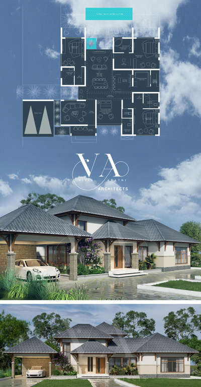 2400 sq ft 4bhk residence @ Alapuzha.