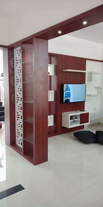 Partition with TV unit