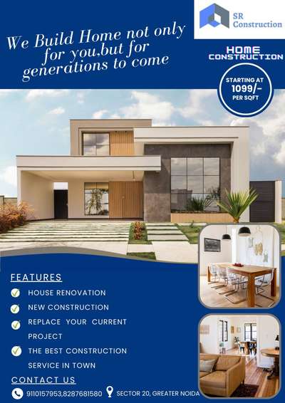 Want to construct your dream home SR Construction 🏗️ are here for you 💝.
.
.
.
 #CivilEngineer #HouseConstruction #HouseRenovation #ModularKitchen #ghaziabad #GreaterFaridabad #HouseDesigns #HomeAutomation #constructionsite #offer #nightrendering #trendingdesign #civilcontractors #civilengineeringtraininginstitute