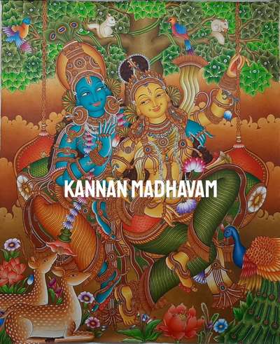 #radhamadavam mural painting
size 6×5