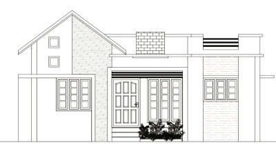 Same Plan with different elevation
#Lifemission
#2Delevation
#1000SqftHouse
#3bedrooms
#3attached
#1common
#kitchen
#SmallHouse home