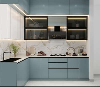 Where every corner tells a story of flavors and memories. 🍳✨
 #KitchenCabinet  #HomeDecor  #KitchenRenovation  #ModularKitchen  #HouseDesigns  #SmallBudgetRenovation