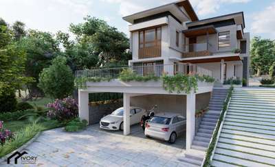 Residence at kommayad 🏡
 #architecturedesigns #Architect #ExteriorDesign  #interiordesign   #goodvibes  #calm  #happy🏠  #cool  #LandscapeDesign  #homedesign  #HomeDecor  #online3d  #archdaily #modernhome  #modernhomedesign  #BedroomDecor  #carporch  #Happiness  #kerala_architecture