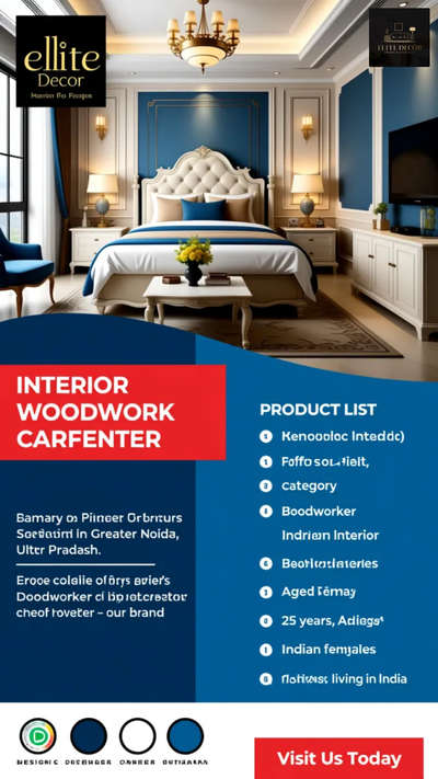 Transform your bedroom into a serene oasis with Elite Decor's exquisite interior woodwork carpentry services! With our expertise, you can create a haven that exudes warmth and sophistication. Experience the ultimate in bedroom interior solutions, designed to elevate your living space and enhance your overall well-being. Visit today and discover the art of bespoke carpentry that speaks to your unique style and preferences.

 #BedroomDecor  #LUXURY_BED  #beddesigns  #MasterBedroom