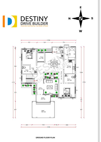 West facing house GF plan having 1857sqft Including porch...  
 #WestFacingPlan  #westfacinghouse  #vastu  #HouseDesigns  #HouseConstruction  #2BHKHouse  #gfplan  #Designs  #ContemporaryHouse  #1857sqftHouse