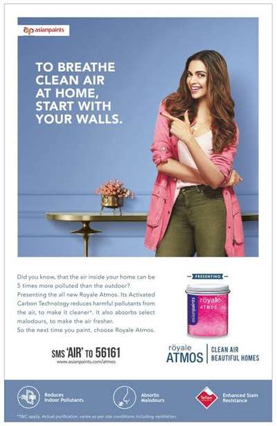 *Repainting-advanced-Asian Paints

Royale Atmos *
Repainting-
If you are planning to upgrade existing paint finish or change of colours-
Touch up Putty | 1 coat of Primer | 2 coat of Paint-Asian Paints-

Royale Atmos-
₹ 26
sqft-

Paint Finish-
Finish
Matt-

-Paint Washability-
Washability
High-

Paint Durability-
Durability
High