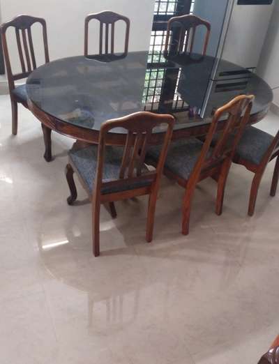 # Wooden Dining table with 6 chairs set
