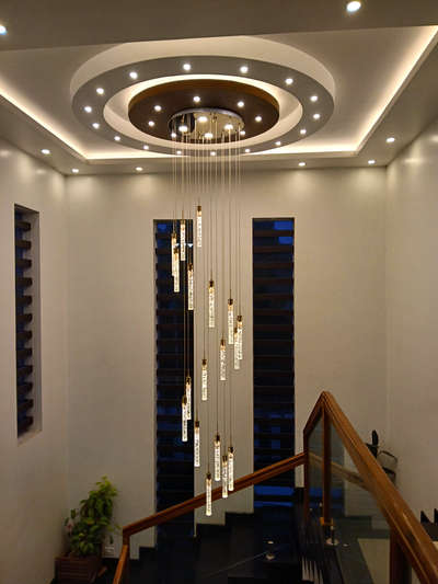 #LivingroomDesigns  #CelingLights  #StaircaseLighting  #StaircaseDecors #GlassHandRailStaircase #StaircaseHandRail