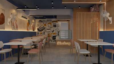 Blue berry cafe interior  #InteriorDesigner  #Architectural&Interior  #cafeinterior  #cafeteria  #DiningChairs  #LUXURY_INTERIOR