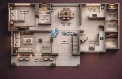 GROUND FLOOR - 1150 SQFT  

#KeralaStyleHouse #keralastyle #keralahomedesignz #FloorPlans #Thrissur #builders #newhomesdesign 
#vconbuilders #homeconstruction #koloapp #modernhouse