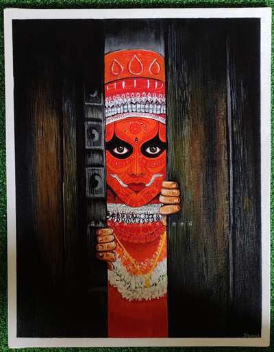 Call the majesty relished in red -Theyyam

Acrylic painting on canvas board of 14*18 inches.

status - Available
 #WallDecors  #AcrylicPainting  #KeralaStyleHouse  #keralaart  #godsowncountry  #HomeDecor  #homedecorlovers  #homedecoration  #homedecorproducts #theyyam #Red
