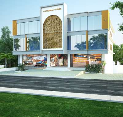 commercial cum residential project @ Thrissur  

 #3d  #exteriordesing  #Architect  #commercial_building