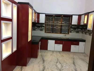 KITCHEN CUPBOARD 
COLOURED : MAROON & WHITE
IRIKKUR SITE
#woodstyle creators@kannur