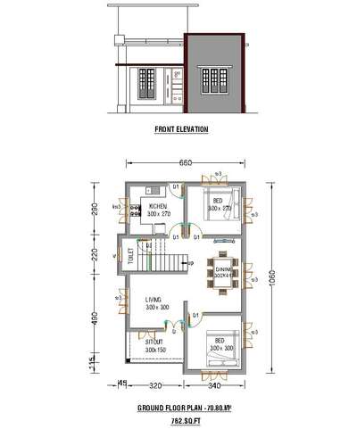 762.sq. ft.. in A small house