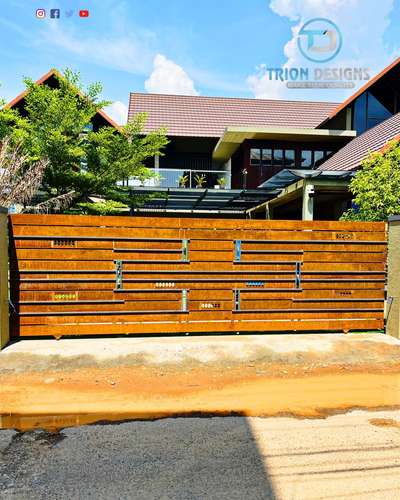 corten steel gate