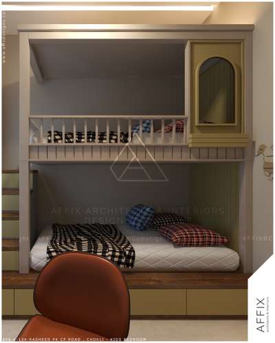 "Dreamy bunk bed goals! A cozy and stylish space designed for comfort, functionality and a touch of playfulness. Perfect for little dreamers!" #Architect  #architecturedesigns  #Architectural&Interior  #architecturekerala  #best_architect