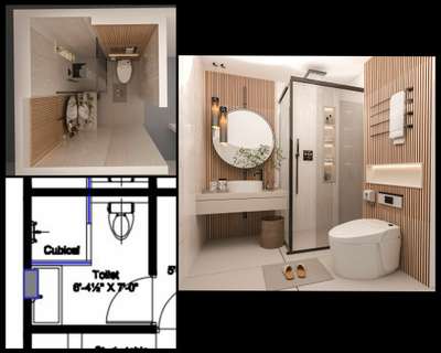Compact Bathroom Design  #BathroomDesigns #BathroomTIles #InteriorDesigner #architecturedesigns #Architectural&Interior #mirrorunit #vanitydesigns  #BathroomCabinet #BathroomRenovation #HouseDesigns #GlassDoors #3d